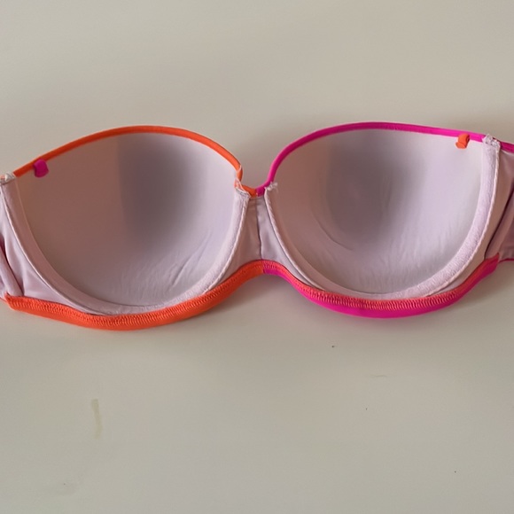 Victoria’s Secret Pink & Orange Strapless Bikini Top - Picture 3 of 7